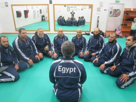 Il corpo insegnante dell'associazione Takemusu Aikido Egypt