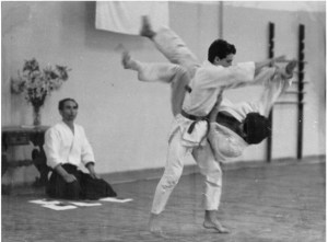 1984 - Dojo Centrale Roma - Shodan grading with Hiroshi Tada
