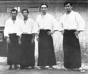 Raduno Estivo Aikikai d'Italia 1972: M. Ikeda, K. Asai, H. Tada, T.K. Chiba