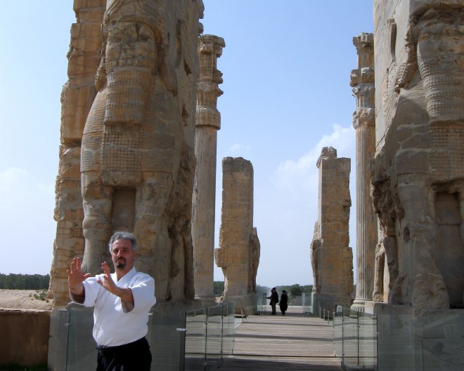 Aikido action with Simone Chierchini in Persepolis, Iran